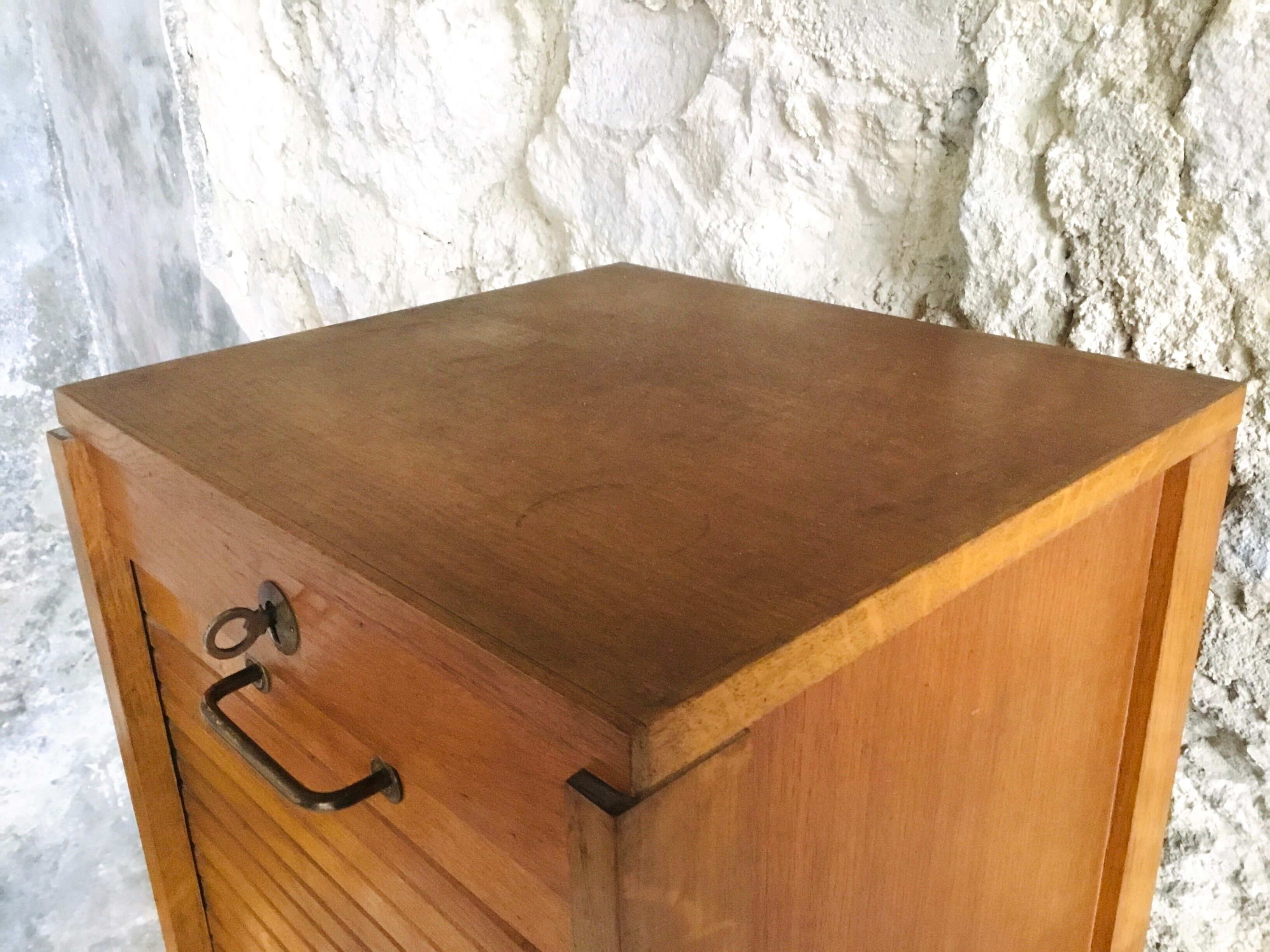 Large Spirol curtain binder - light oak - vintage - 1960