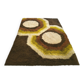1970s Gorgeous Space Age Luxury Rug by Desso with Original Label.