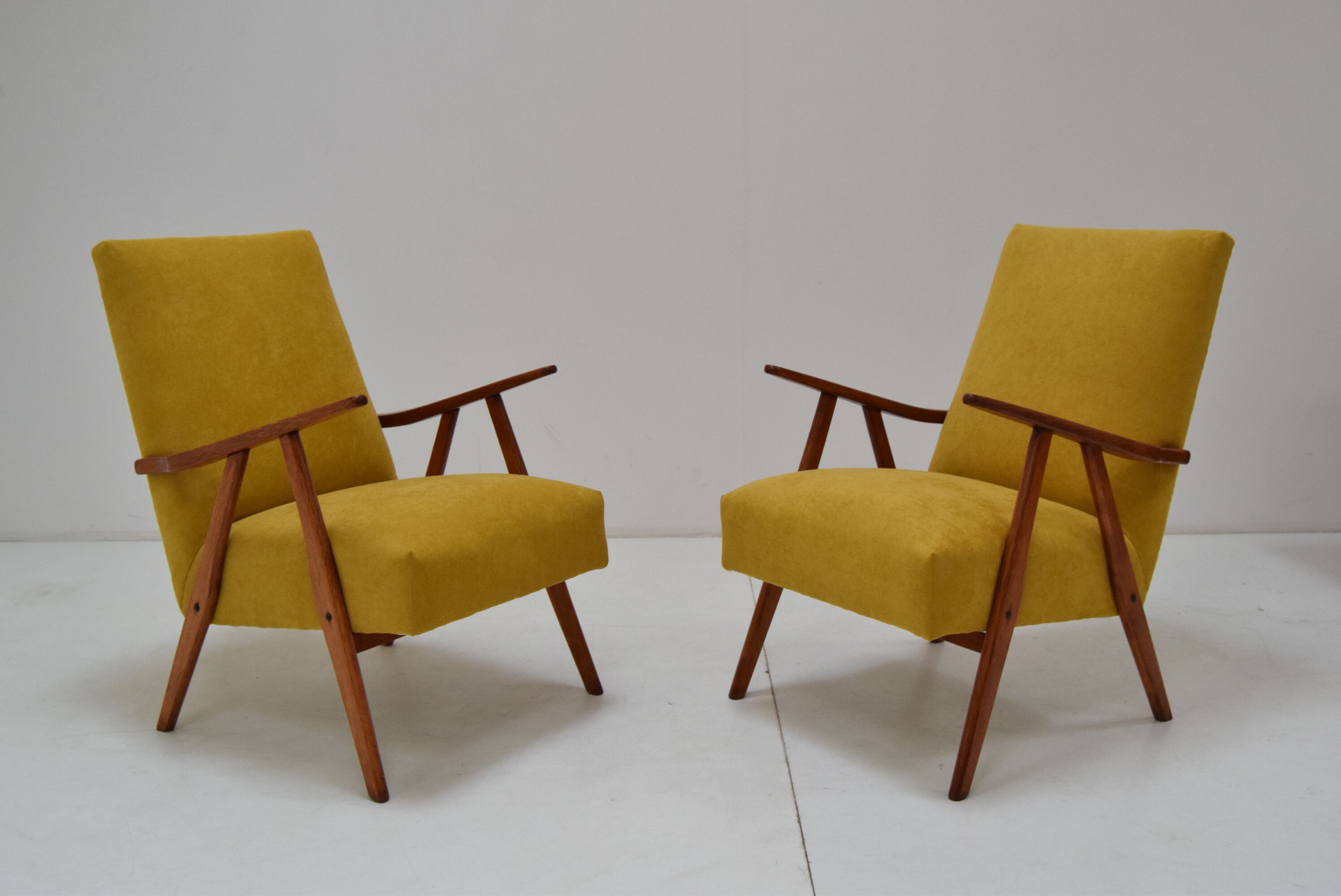 Pair of mid-century Armchairs by Jiri Jiroutek,1960's.