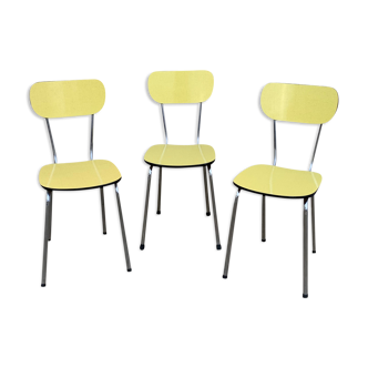 Yellow Formica chairs 1950