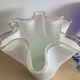Trio of vintage blown glass handkerchief vases