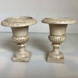 Pair of Medici cast iron planter vases