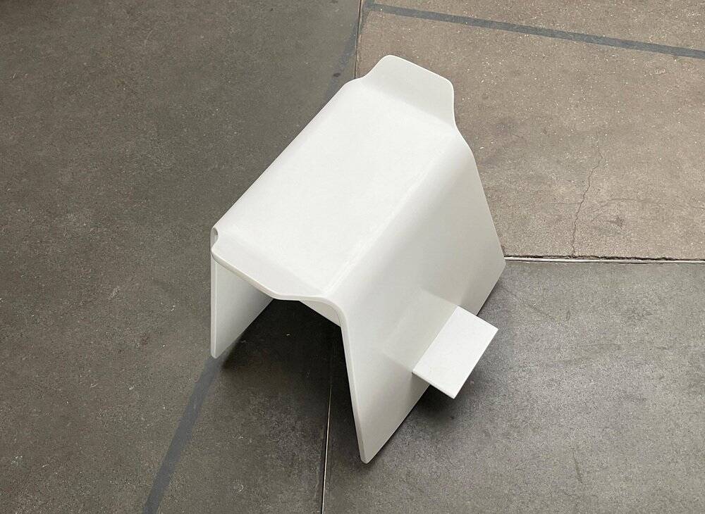 Minimalist Danish rocking stool by Michael C. Poulsen
