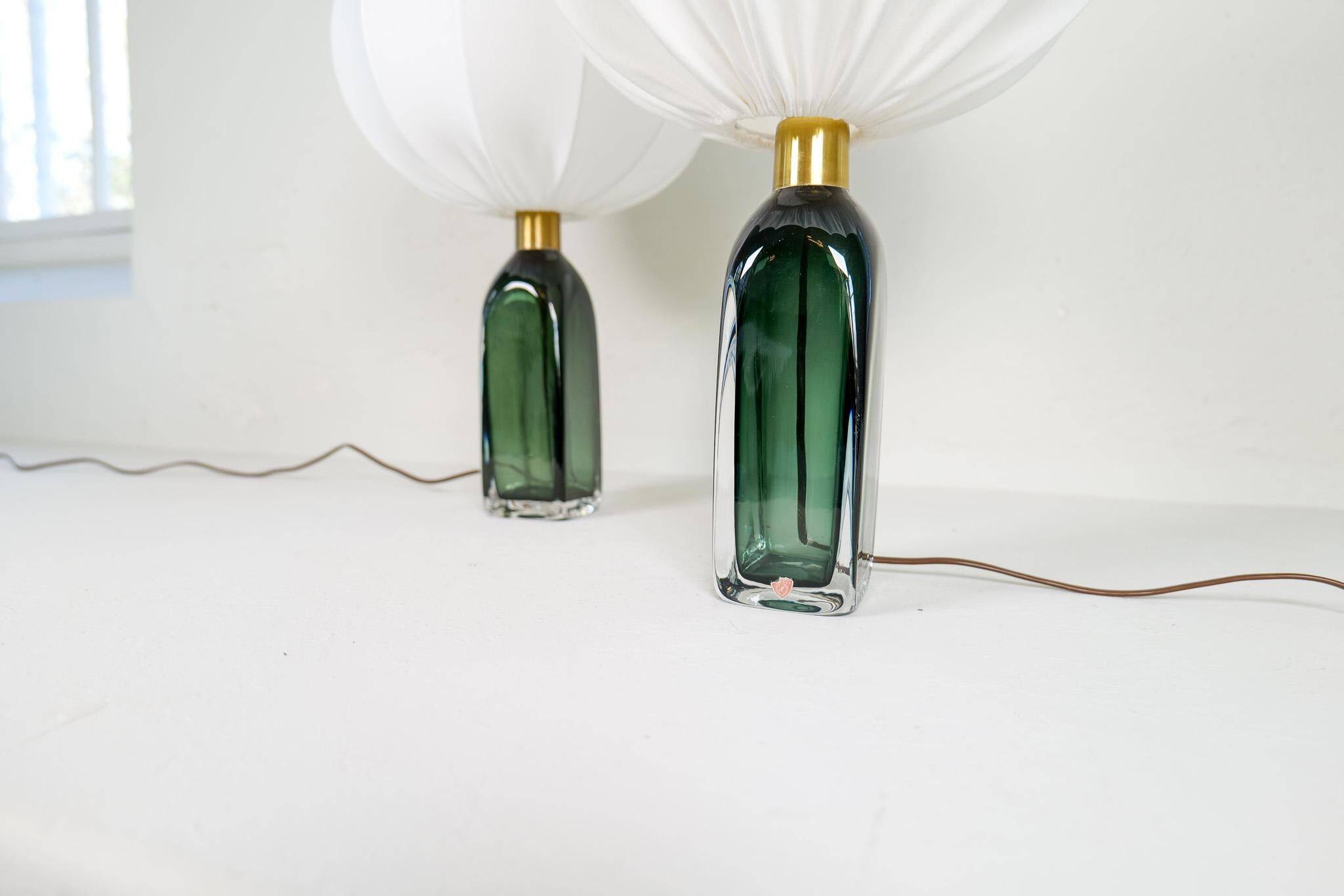 Mid-Century Modern Table Lamps by Carl Fagerlund for Orrefors Sweden RD 1406