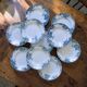 10 antique ironstone plates signed Moulin des Loups "Marie Louise"