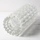 Vintage Solid Heavy Clear Hand Pressed Glass Flower Vase / Fidenza / Italy