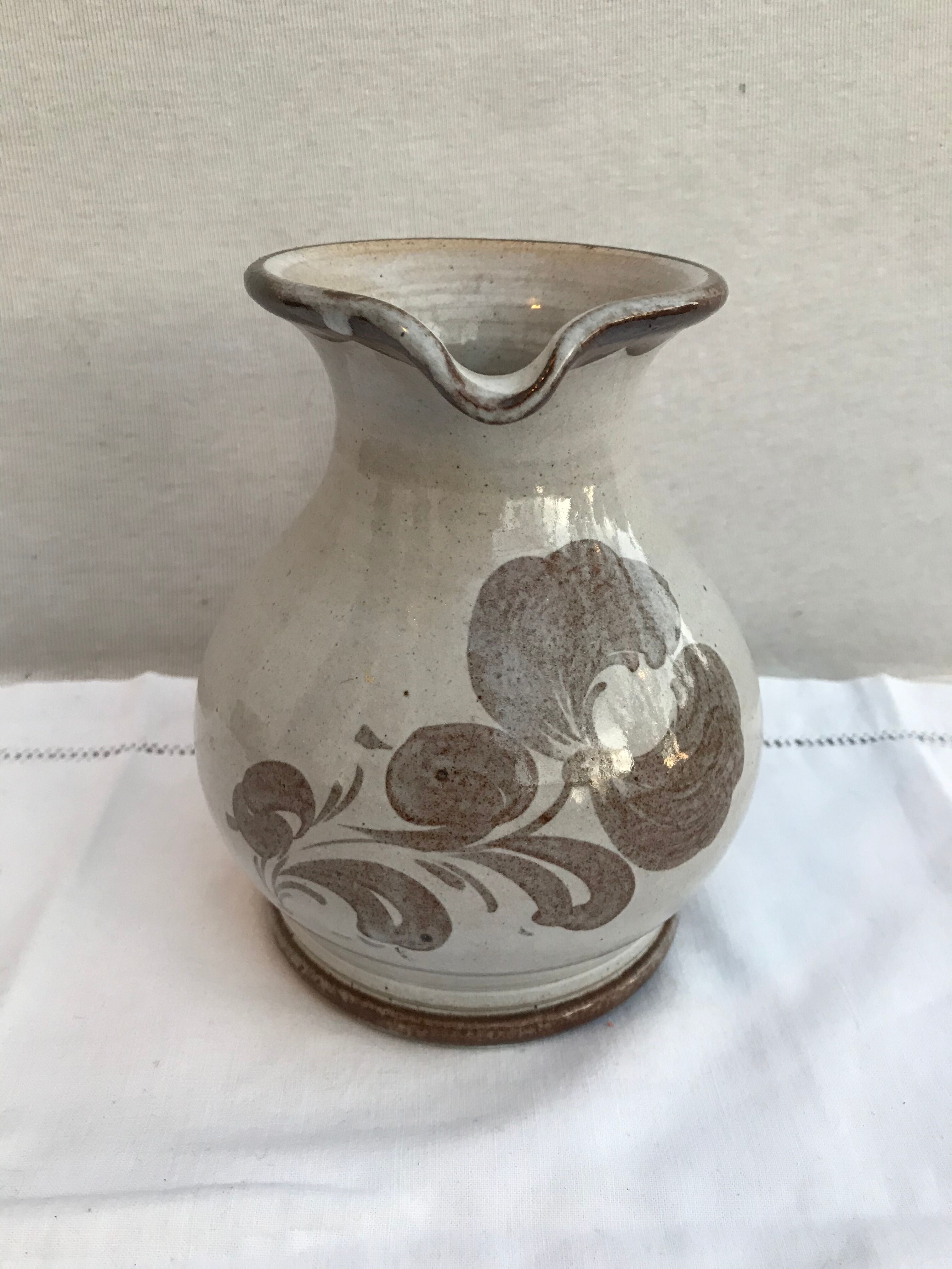 Former pitcher enamelled sandstone