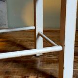 Workshop stool in vintage patinated solid wood