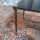 Vintage coffee table in brass and glass