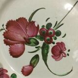 Eastern earthenware plate the Islettes flower bouquet decoration