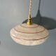 Suspension ou baladeuse globe en verre de Clichy 1950