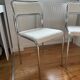 Pair of chrome bouclette chairs