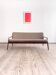 Mid Century Sofa par Hartmut Lohmeyer, teck et cannage