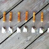 8 spoons dessert bamboo handle