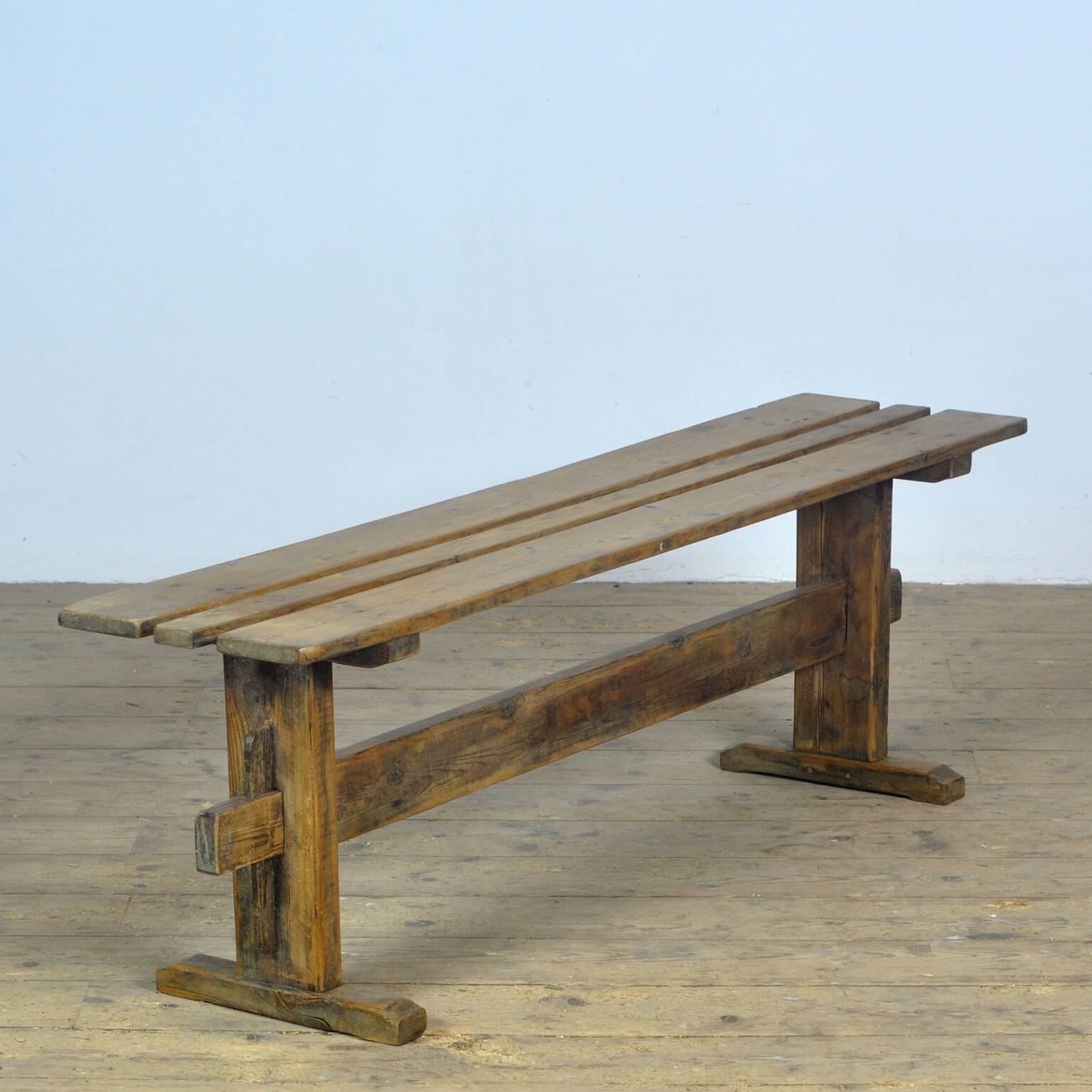 Rustic Pine Bench, 1960s