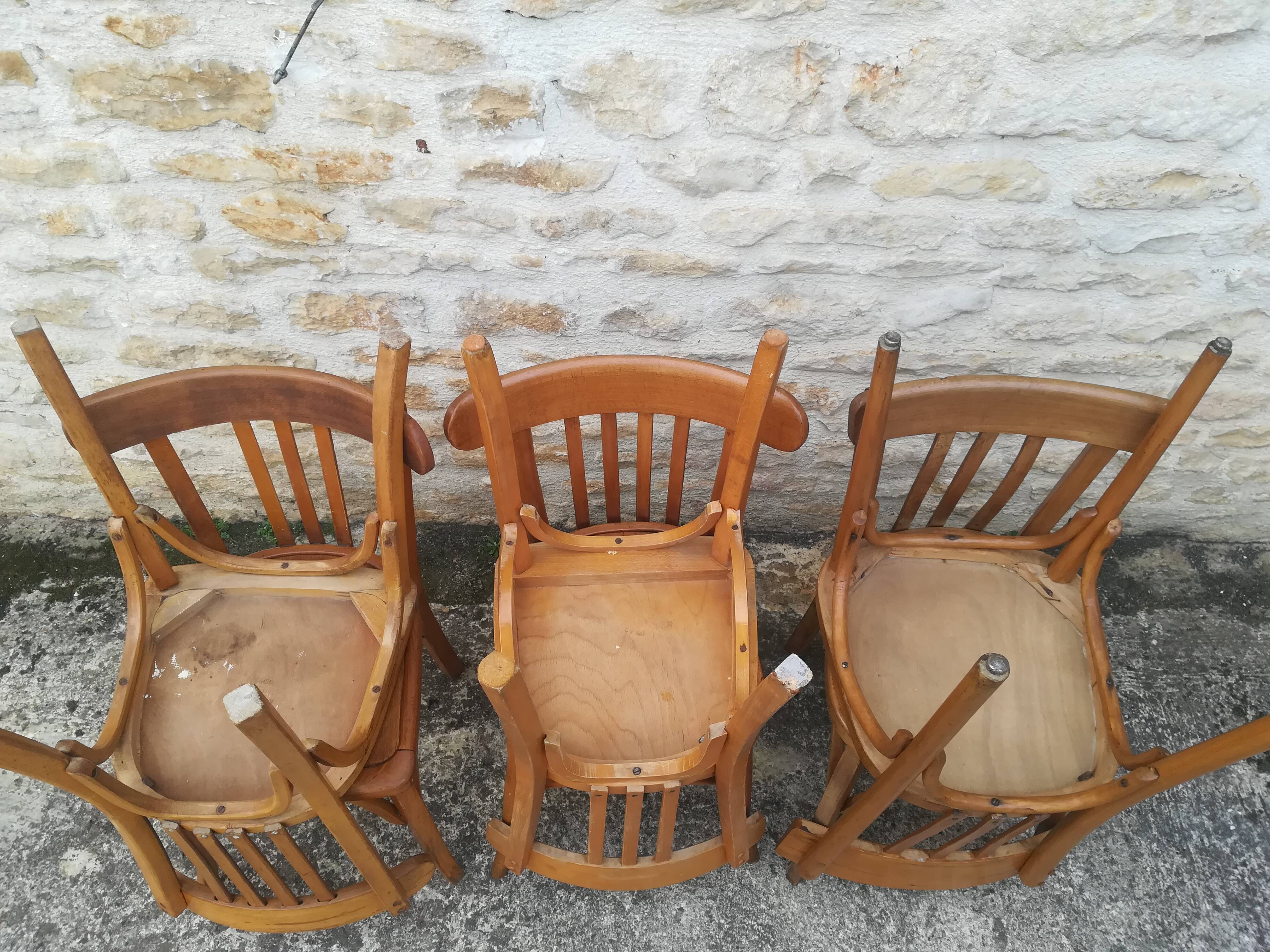 Mismatched bistro chairs