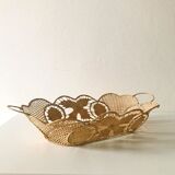 Vintage braided wicker basket