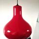 Suspension in red opaline design 70s