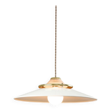 Lampe à suspension en laiton et métal vintage italienne, années 1970