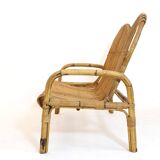 Small Italian rattan sofa from the 60s.
