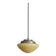 Suspension opaline yellow chandelier vintage luminaire