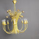 Vintage metal flower chandelier, 1980s