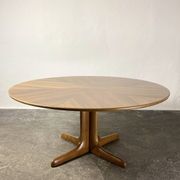 Adjustable table, Scandinavian, walnut, 1960 “Mount and Lower”.
