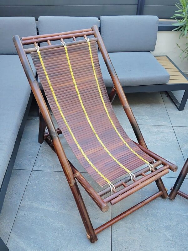 Paire de chiliennes en bambou