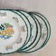 Set of 6 large flat plates Longwy Vieux Rouen vintage