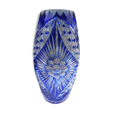 Bohemian crystal blue vase height 36.5 cm7