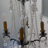 chandelier with bronze tassel 4 lumieres