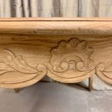 Round solid oak dining table