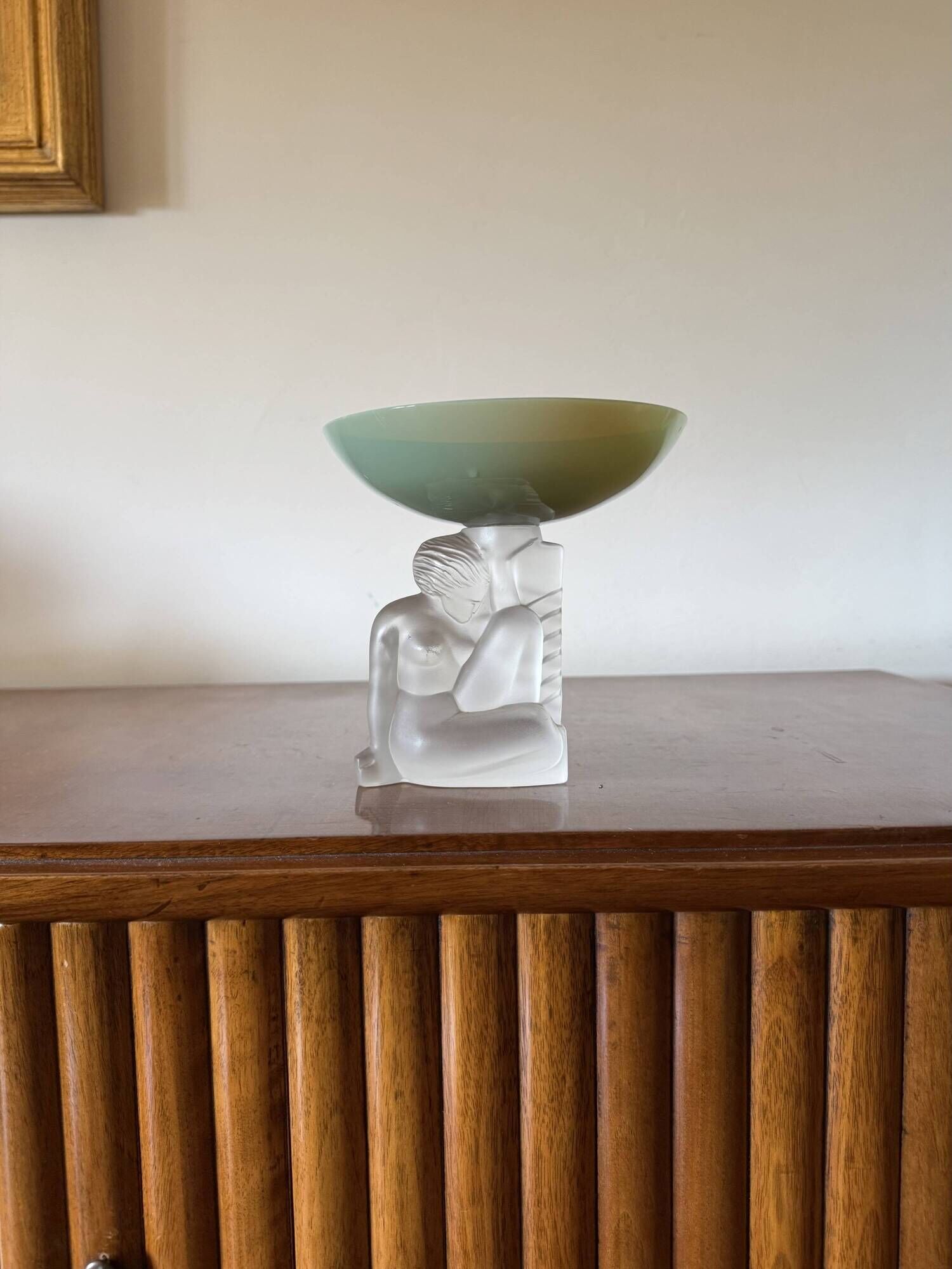 Art Deco crystal bowl, Cristal Sèvres France ca. 1930s