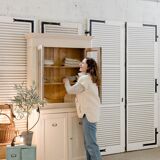 Vintage wooden dresser - linen colors