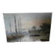 Oil on old landscape panel