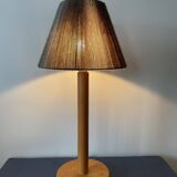 Vintage blond wooden lamp
