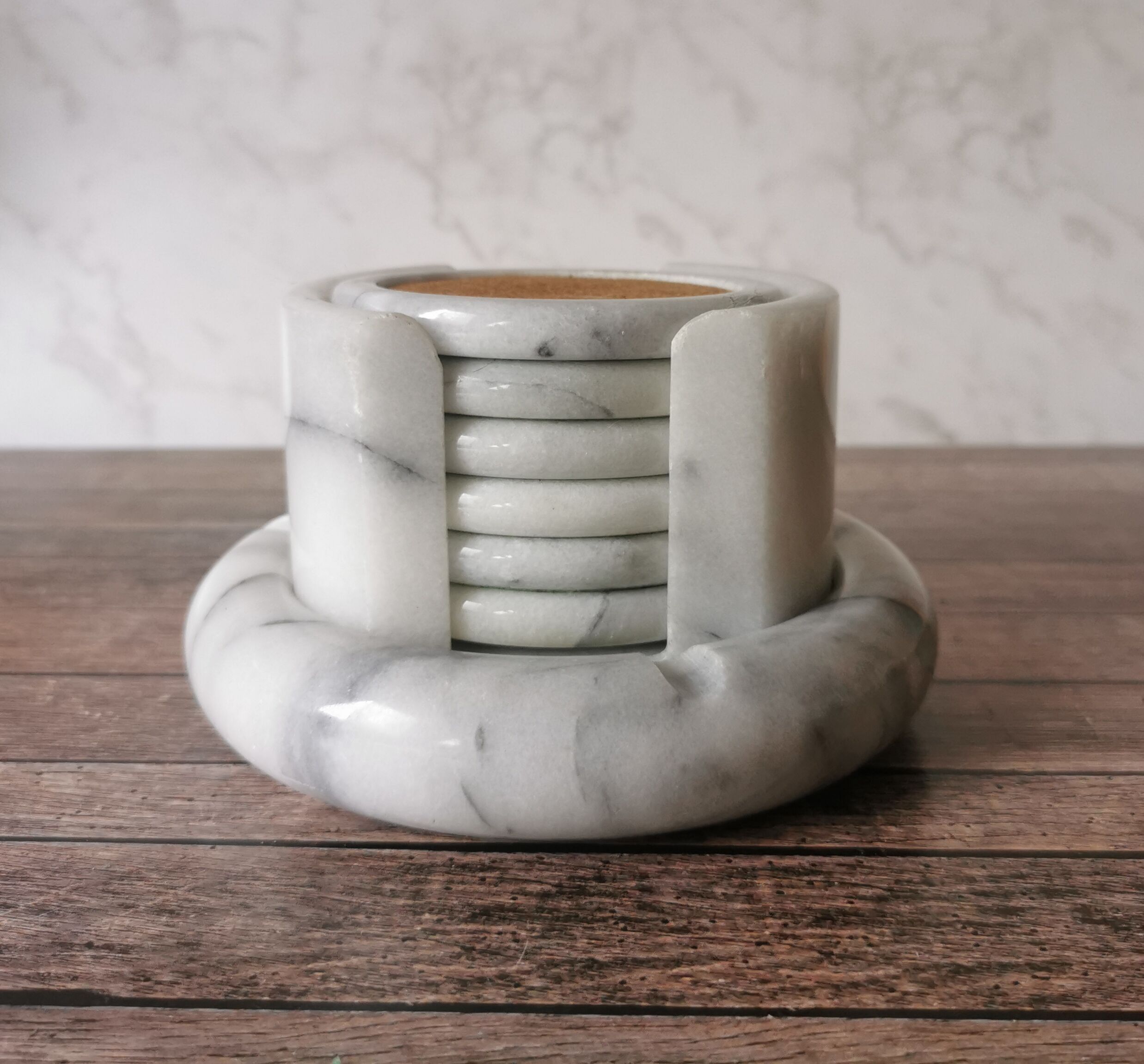 Ashtray and marble under glass