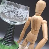 Set of 6 chiseled Roemer wine glasses