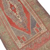 Tribal Vintage Oushak Carpet