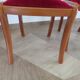 Solid cherry wood chairs and red velvet seat - Set of 4 - Louis Philippe style