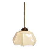 Curved glass Art Deco ceiling lamp, 1930s