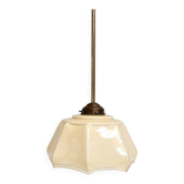 Curved glass Art Deco ceiling lamp, 1930s