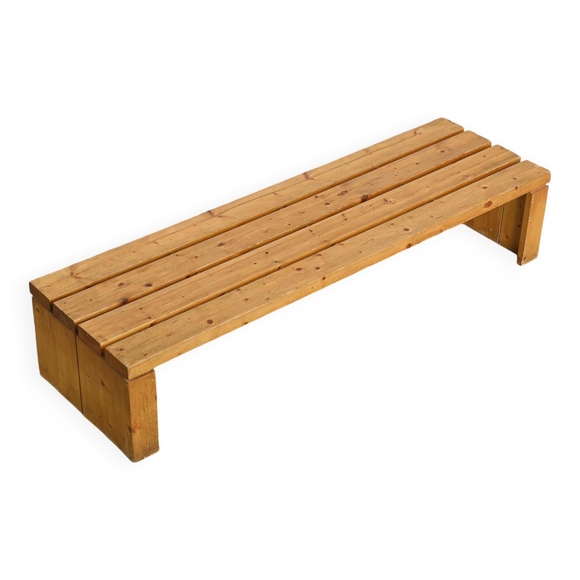 Large bench of Les Arcs by Charlotte Perriand, 1985
