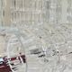 Antique orangeade punch sangria glass set 1970 7 glasses and pitcher