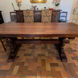 Large monastery table in solid oak