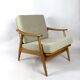 Beige boucle german bund armchair, 1970s