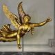 Gilded wooden sculpture, draped angel, Austria around 1800