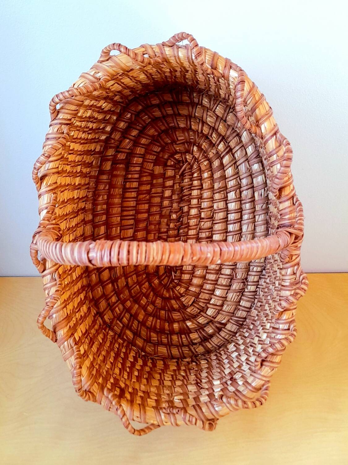 Straw basket, folk art 1950.