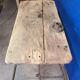 Vintage workbench circa 1930, folding metal leg.