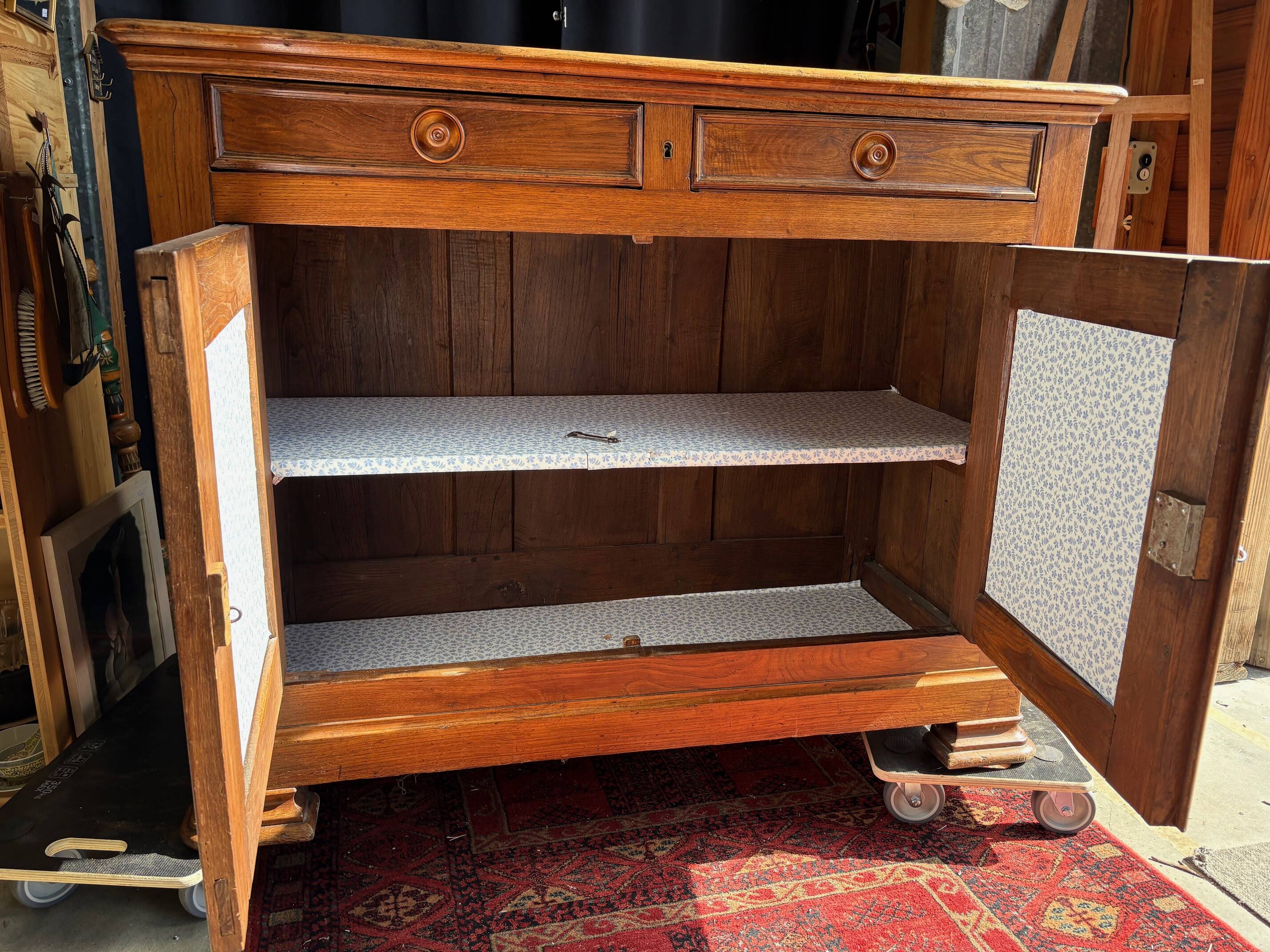 Antique solid oak sideboard